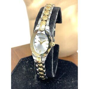 Armitron Women's Watch 75/3313TTG Silver Dial Quartz Two Tone Steel Petite 17mm